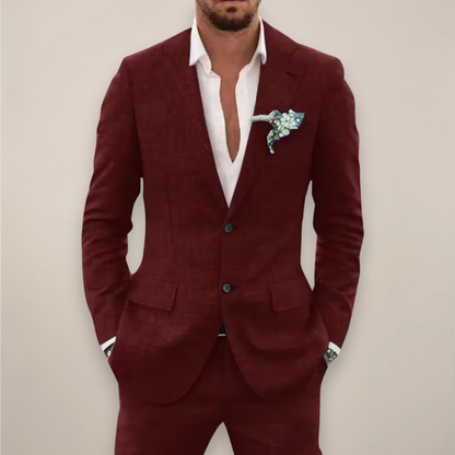 Men's Single Breasted Two-Piece Suit – Summer Event Suit