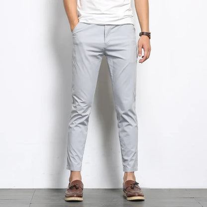 Rivano Slim Fit Cotton Dress Pants