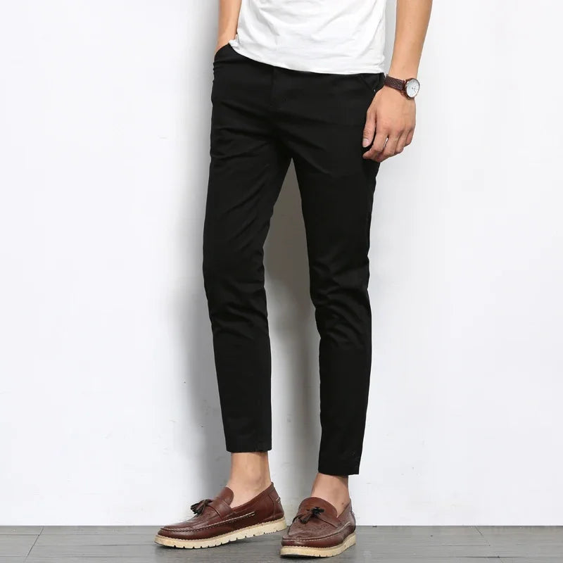 Rivano Slim Fit Cotton Dress Pants