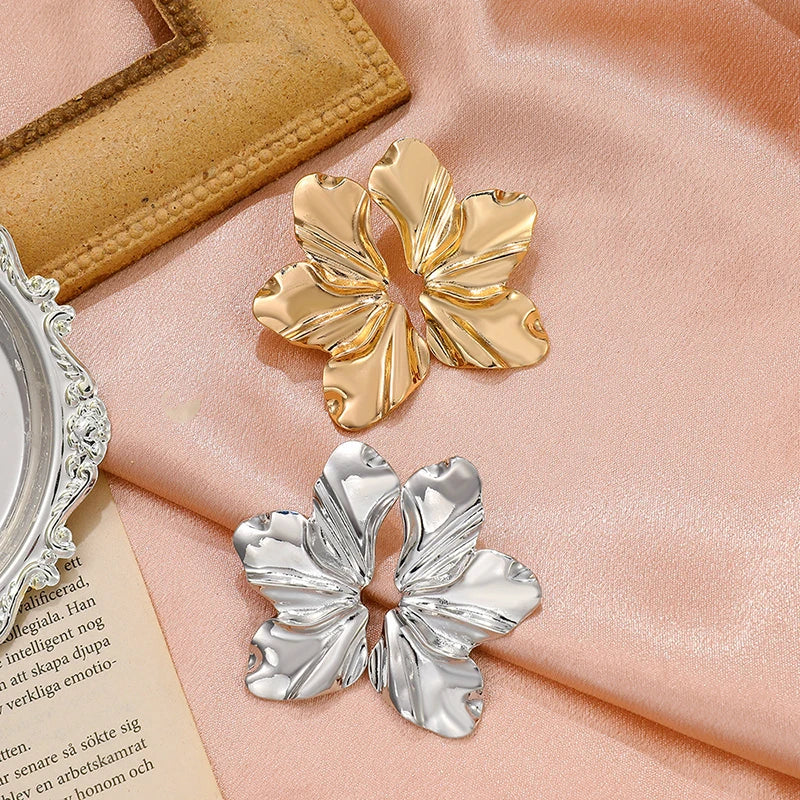 Celestia Floral Snap-Closure Earrings
