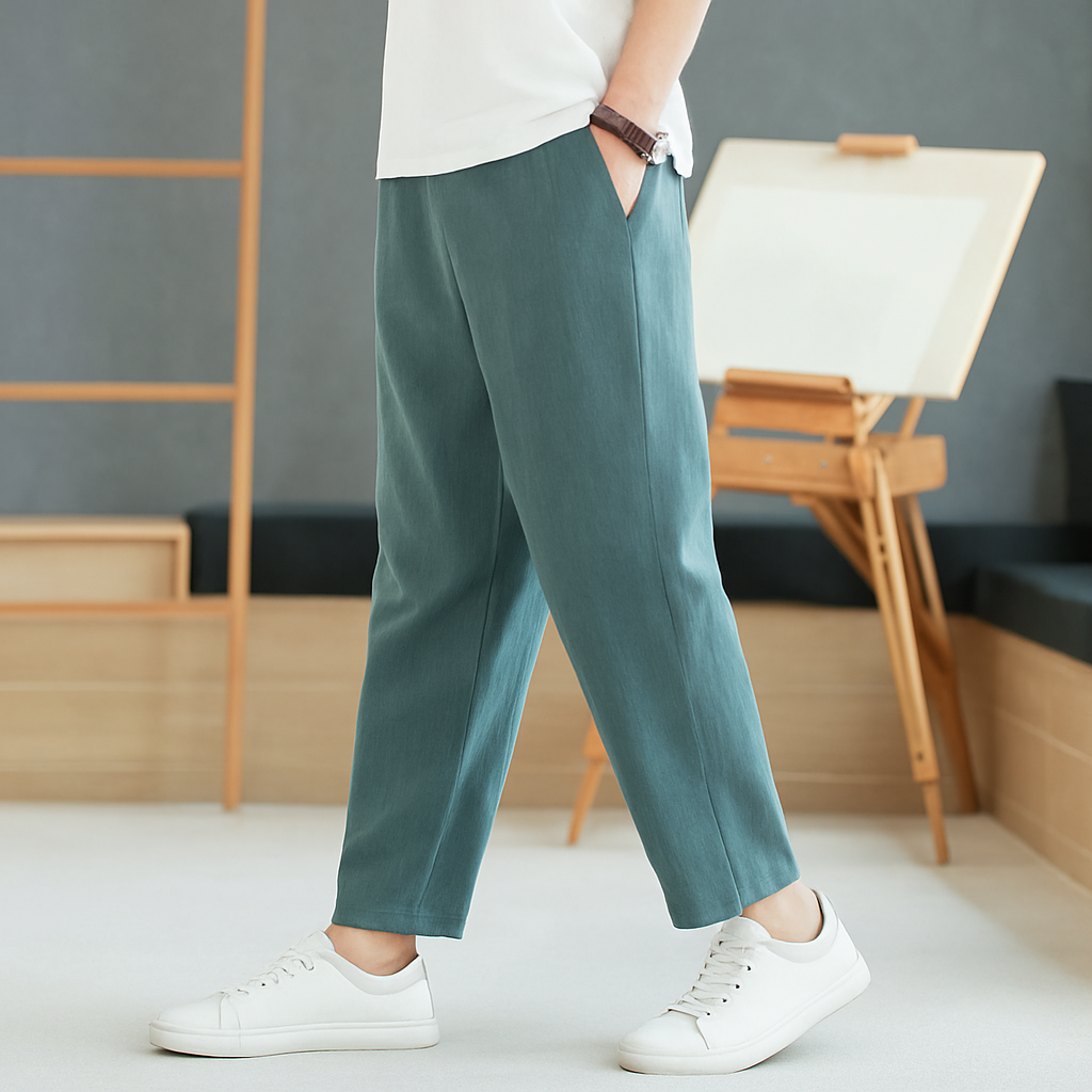 Aldrin Linen-Cotton Tapered Pants