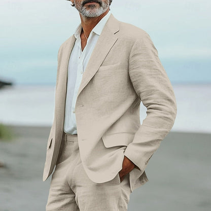 Men's Tailored Two-Piece Suit – Summer Wedding Suit
