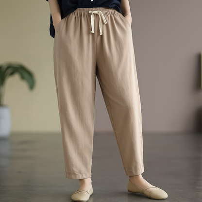Bellina Linen Drawstring Pants