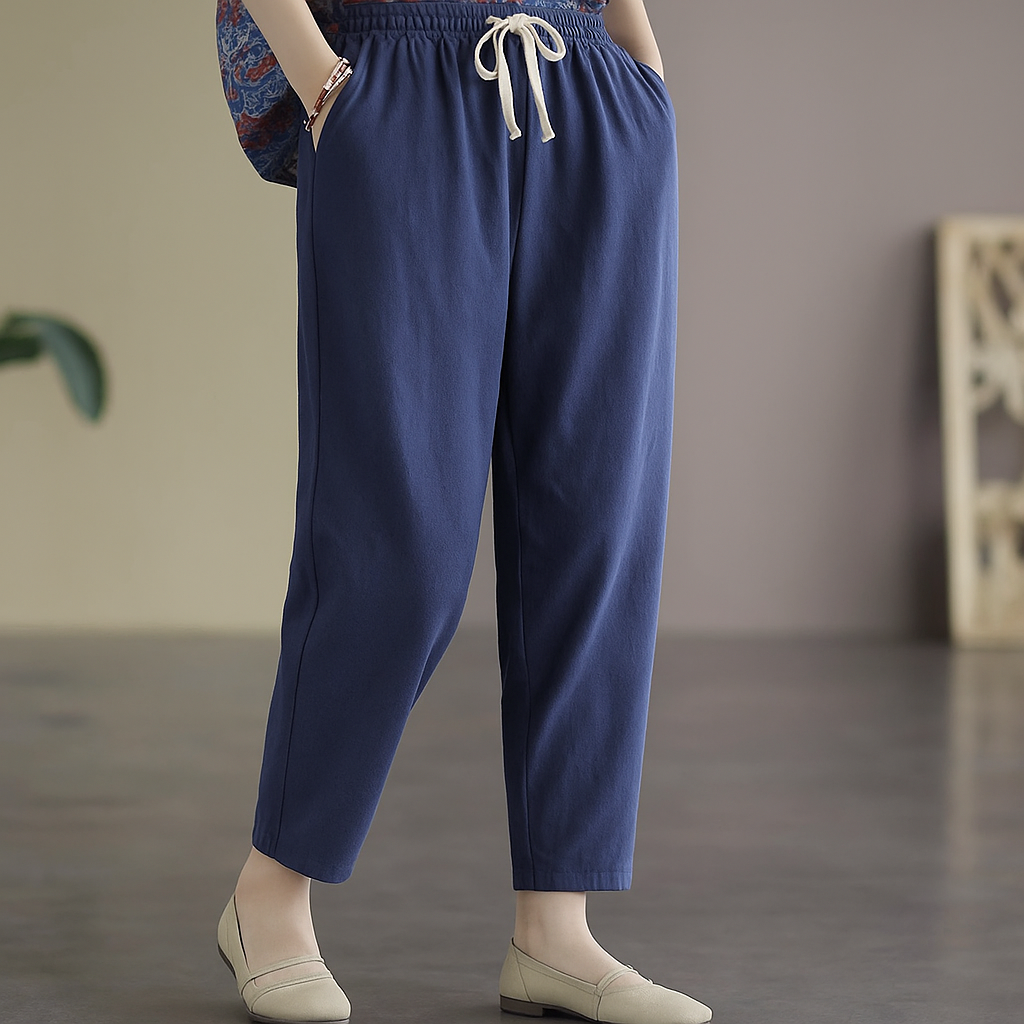 Bellina Linen Drawstring Pants