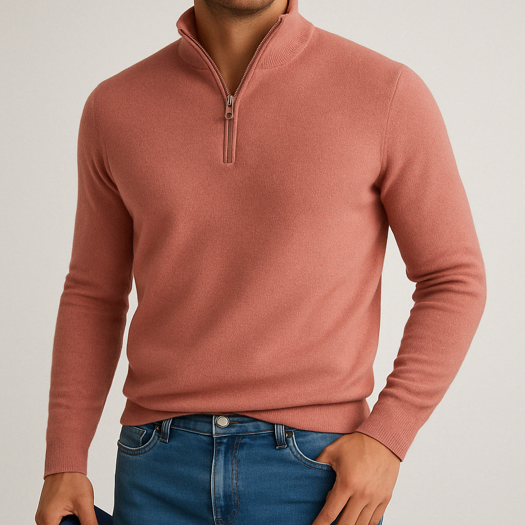 Doriano Cashmere Blend Quarter-Zip Sweater