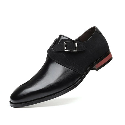 Montavo Leather Suede Double Buckle Loafers