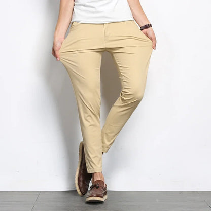 Rivano Slim Fit Cotton Dress Pants