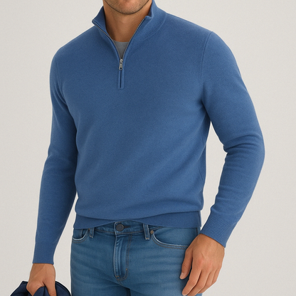 Doriano Cashmere Blend Quarter-Zip Sweater