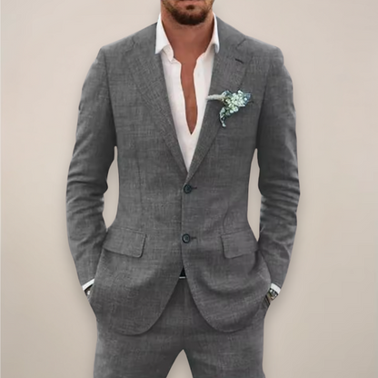 Men's Single Breasted Two-Piece Suit – Summer Event Suit