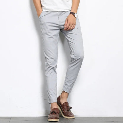 Rivano Slim Fit Cotton Dress Pants