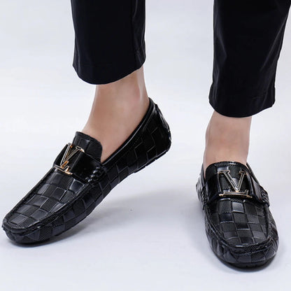 Rivello Leather Woven Loafers