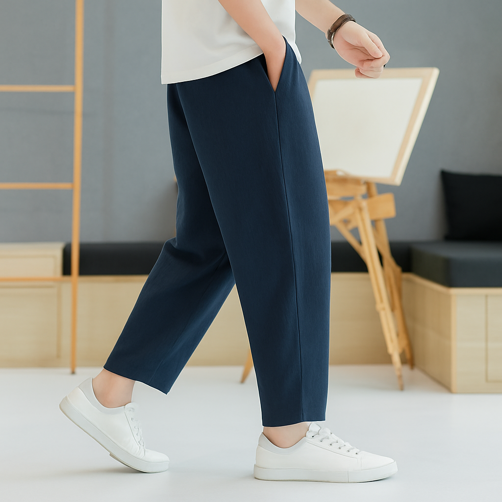 Aldrin Linen-Cotton Tapered Pants