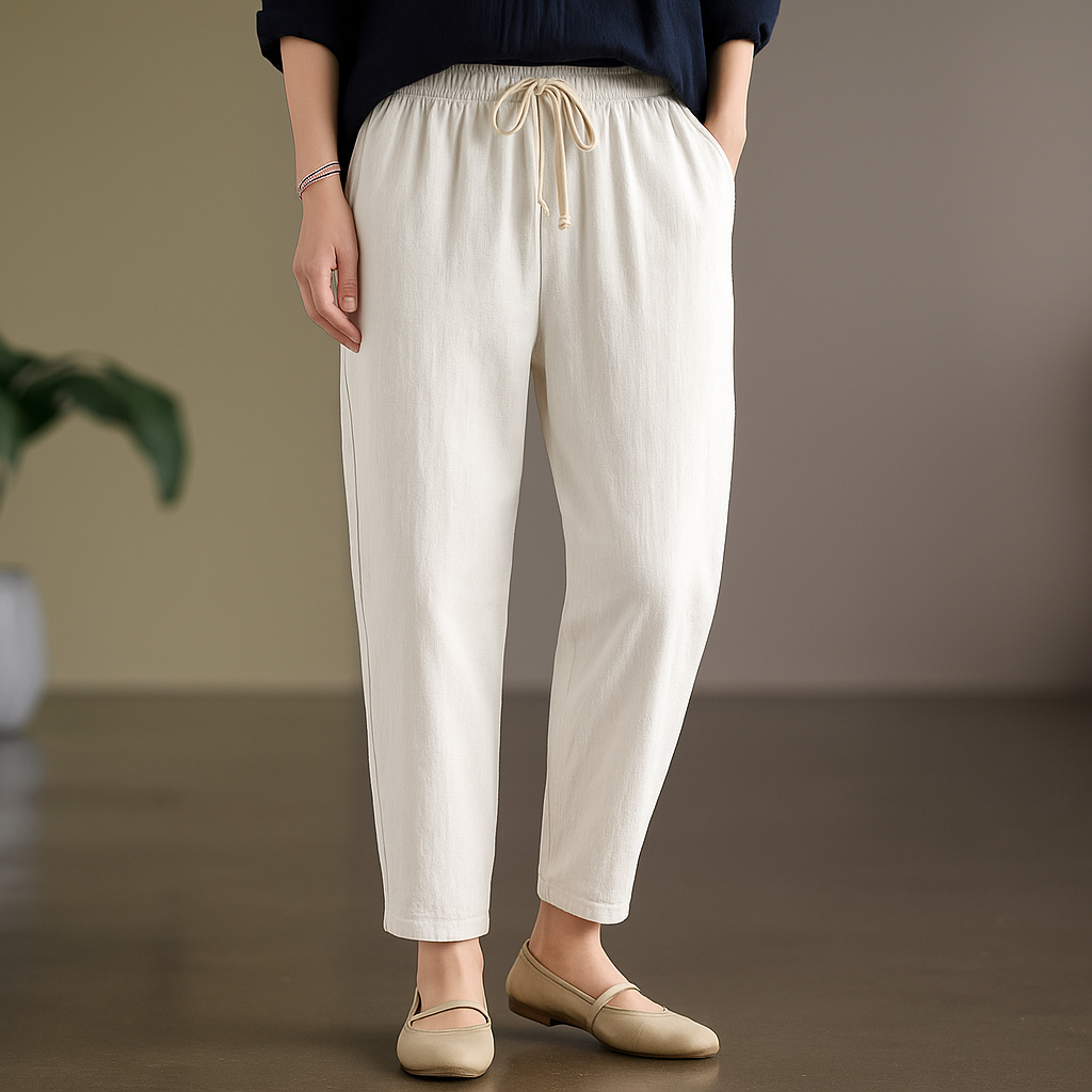 Bellina Linen Drawstring Pants
