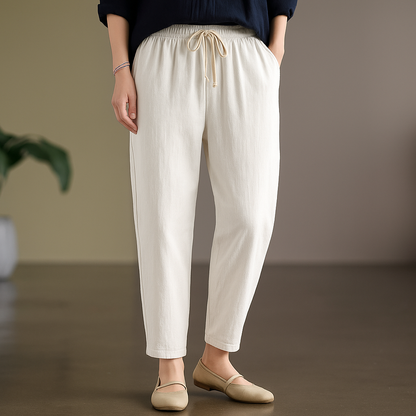 Bellina Linen Drawstring Pants