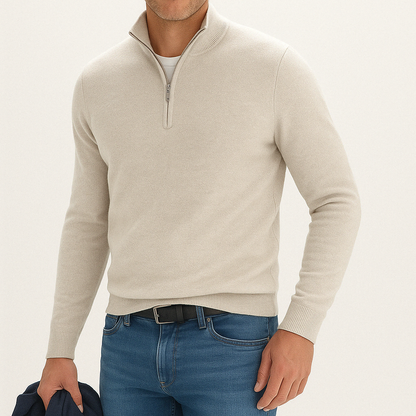 Doriano Cashmere Blend Quarter-Zip Sweater