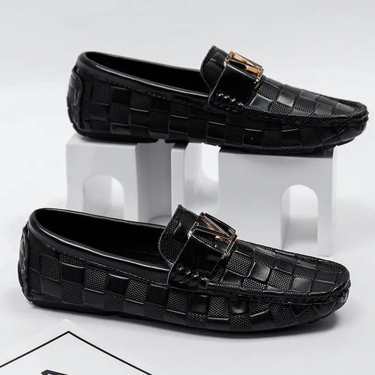 Rivello Leather Woven Loafers