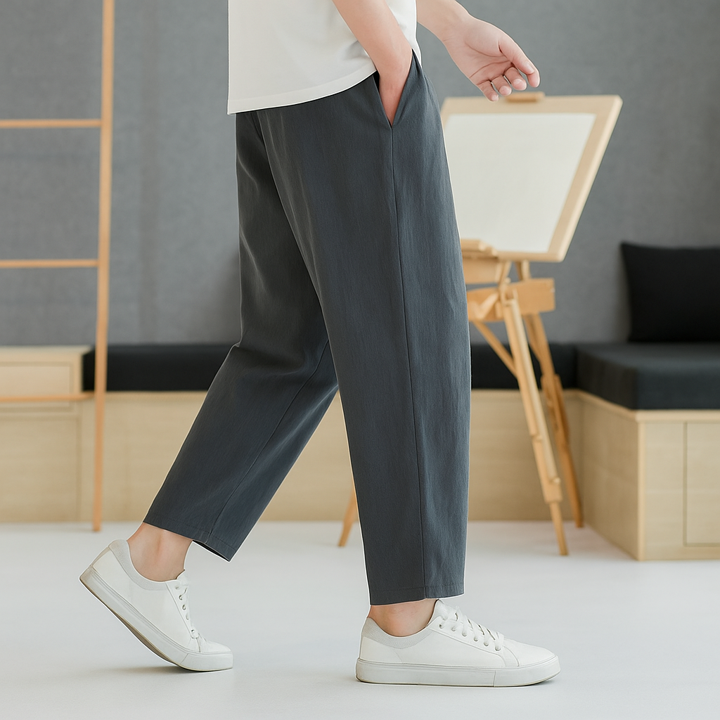Aldrin Linen-Cotton Tapered Pants