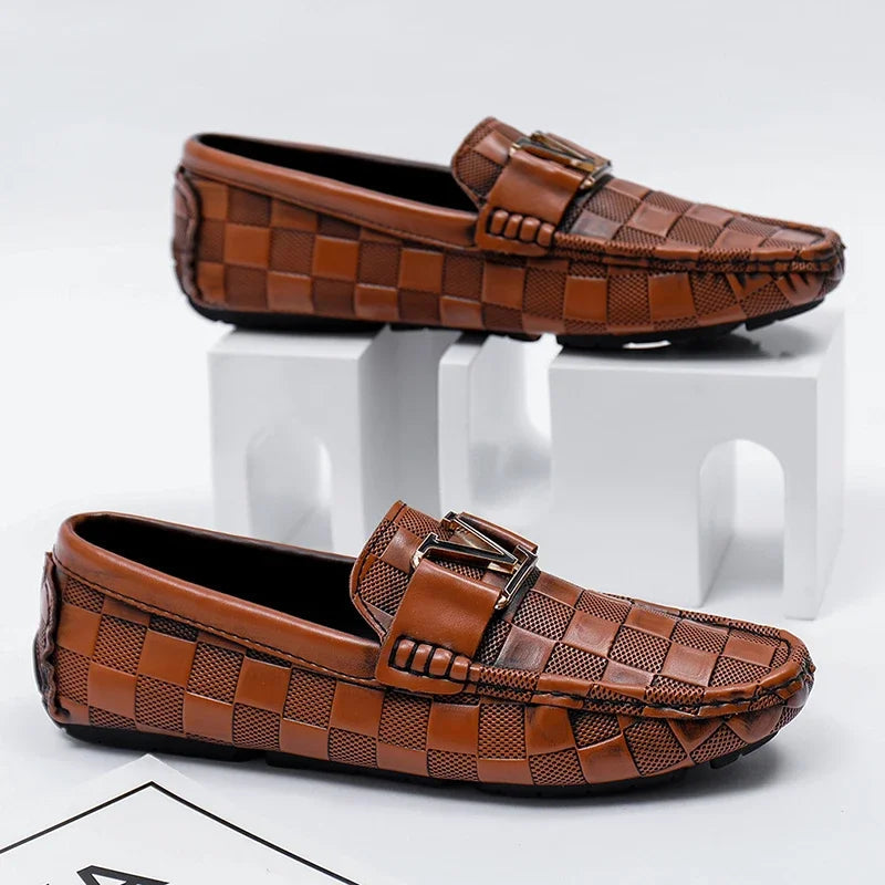 Rivello Leather Woven Loafers