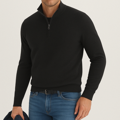 Doriano Cashmere Blend Quarter-Zip Sweater