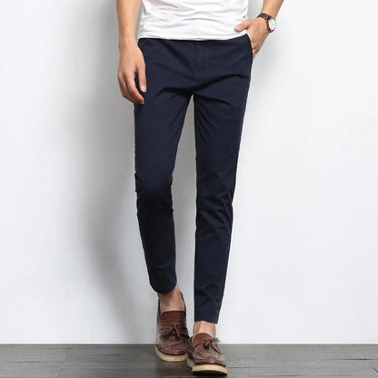 Rivano Slim Fit Cotton Dress Pants