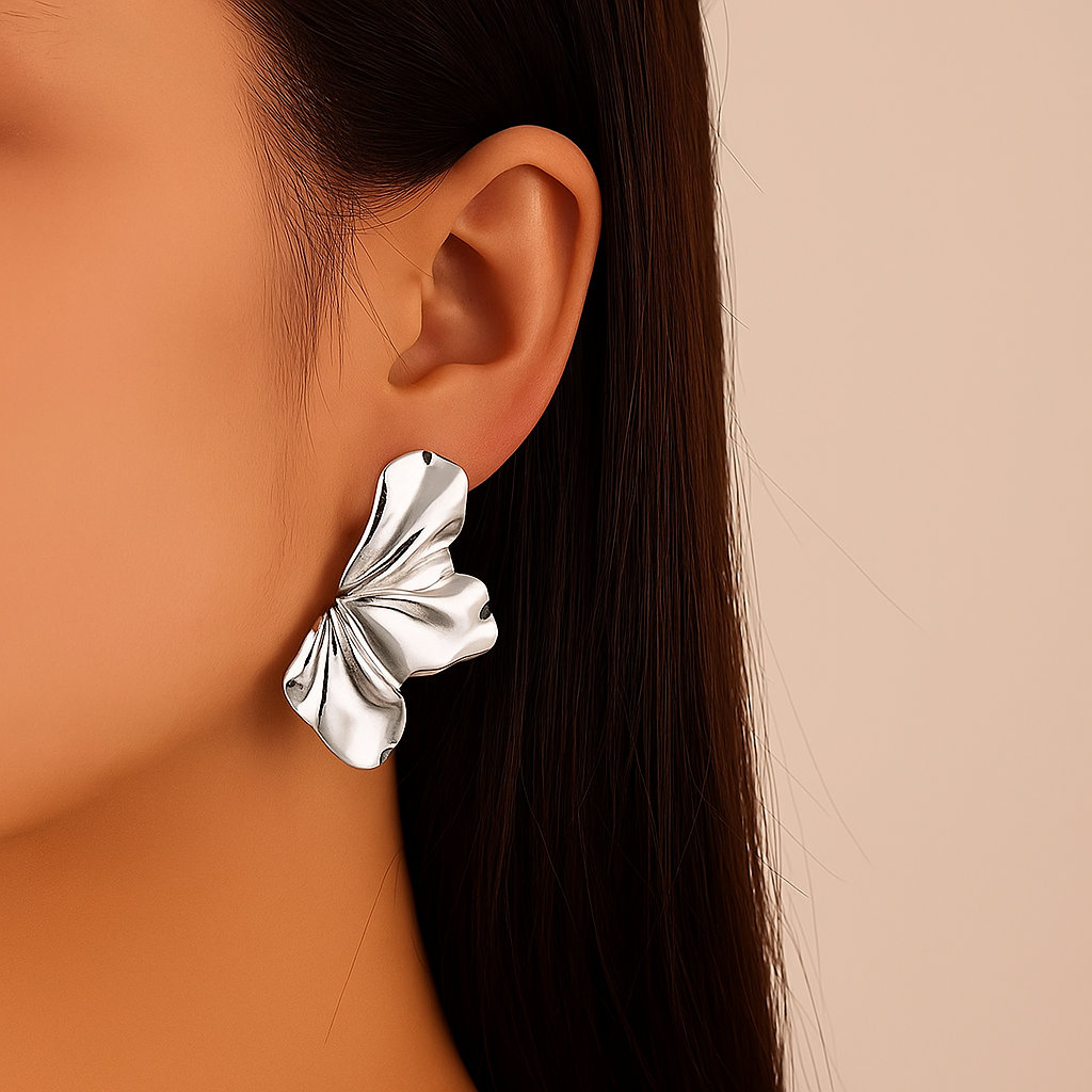 Celestia Floral Snap-Closure Earrings
