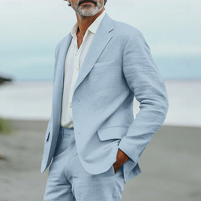 Men's Tailored Two-Piece Suit – Summer Wedding Suit