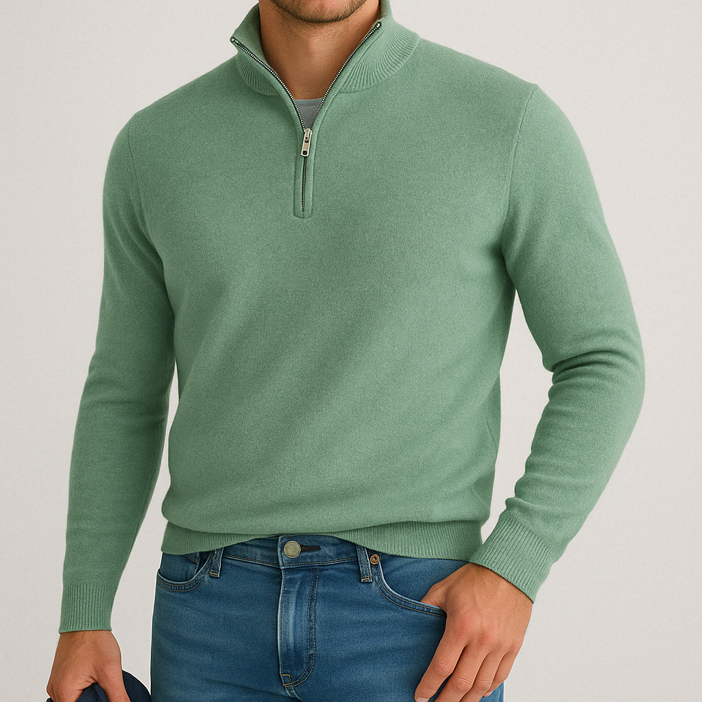 Doriano Cashmere Blend Quarter-Zip Sweater